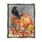 Stupell Industries Autumn Crow Pumpkin Botanicals Framed Floater Canvas Wall Art
